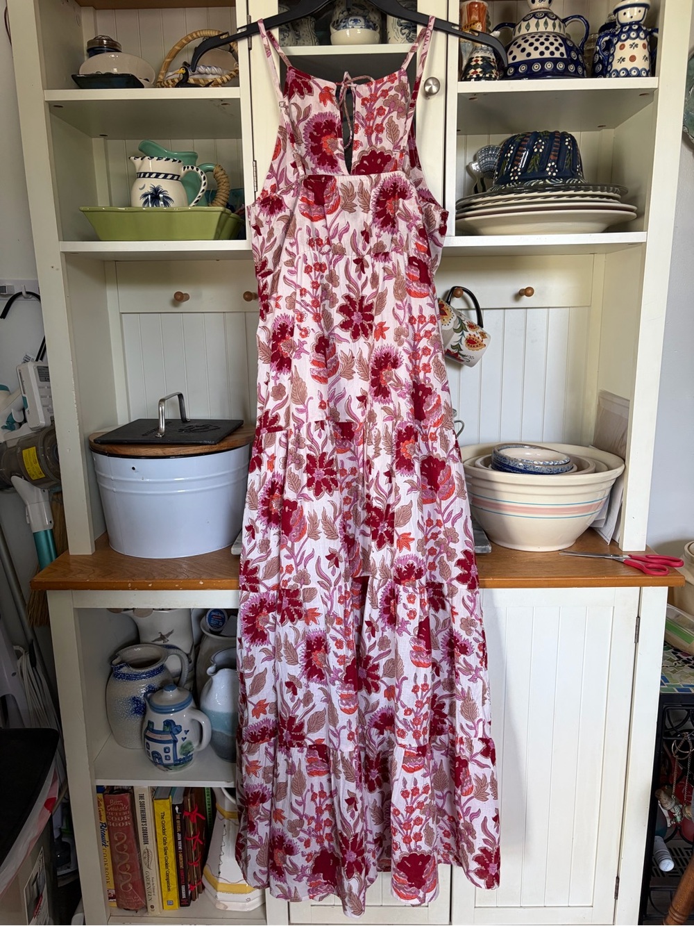 Jude Connally Anita Maxi Dress Sz 12 Pink and Red Floral Print - Picture 4 of 10
